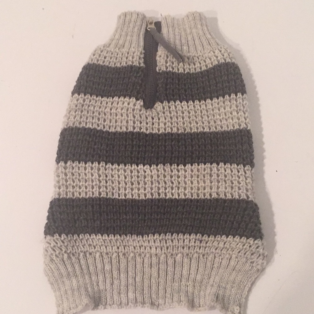 Knitted Dog Sweater With Zipper